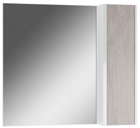 Шкаф-зеркало Uno 80 Дуб серый левый/правый Домино (DU1504HZ) в Урае - uray.ok-mebel.com | фото