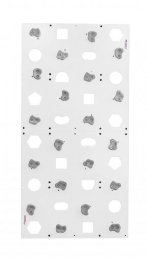 Скалодром пристенный (1000*2000) стандарт ЭЛЬБРУС Pastel с отверстиями (20 шт. серых зацепов) цв.белый в Урае - uray.ok-mebel.com | фото 1