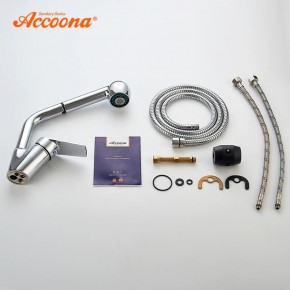 Смеситель для кухни Accoona A5410 с вытягивающейся лейкой в Урае - uray.ok-mebel.com | фото 3