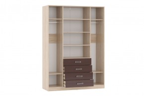 Спальня РУМБА (Модульная) Дуб Сонома / Венге в Урае - uray.ok-mebel.com | фото 4