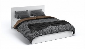 Спальня Йорк Кровать 160 с подъемным механизмом Белый жемчуг/Белый глянец в Урае - uray.ok-mebel.com | фото
