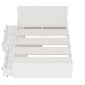 Стандарт Кровать с ящиками 1200, цвет белый, ШхГхВ 123,5х203,5х70 см., сп.м. 1200х2000 мм., без матраса, основание есть в Урае - uray.ok-mebel.com | фото 7