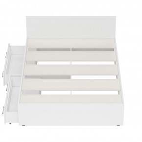 Стандарт Кровать с ящиками 1400, цвет белый, ШхГхВ 143,5х203,5х70 см., сп.м. 1400х2000 мм., без матраса, основание есть в Урае - uray.ok-mebel.com | фото 7