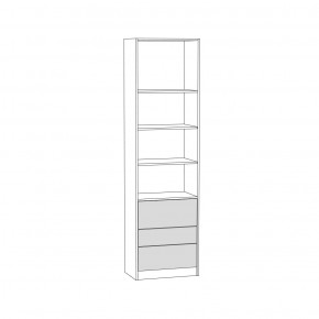 Стеллаж 09.137 Альфа (Солнечный Свет 0134 BS, Белый премиум) в Урае - uray.ok-mebel.com | фото 2