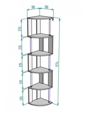 Стеллаж Maria S113-MA (Белый) в Урае - uray.ok-mebel.com | фото 3