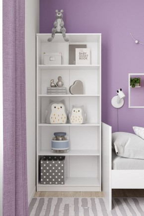 Стеллаж СИРИУС широкий, с пятью полками, цвет белый в Урае - uray.ok-mebel.com | фото