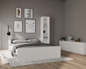 Стеллаж СИРИУС узкий, с пятью полками, цвет белый в Урае - uray.ok-mebel.com | фото