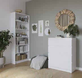 Стеллаж Варма 80, высокий с шестью полками, цвет белый в Урае - uray.ok-mebel.com | фото 4