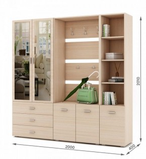 Стенка для прихожей Мартин-3 в Урае - uray.ok-mebel.com | фото 2