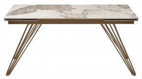 Стол ACERRA NEW 160 GLOSS LUXURY PANDORA SOLID CERAMIC/ каркас цвета шампань, ®DISAUR в Урае - uray.ok-mebel.com | фото 11
