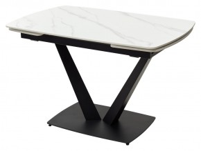 Стол ALATRI 120 MATT WHITE MARBLE SOLID CERAMIC / BLACK, ®DISAUR в Урае - uray.ok-mebel.com | фото 2