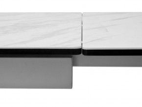 Стол BELLUNO 160 MARBLES KL-99 Белый мрамор матовый, итальянская керамика/ белый каркас, ®DISAUR в Урае - uray.ok-mebel.com | фото 9