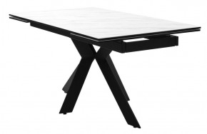 Стол BELLUNO 160 MARBLES KL-99 Белый мрамор матовый, итальянская керамика/ черный каркас, ®DISAUR в Урае - uray.ok-mebel.com | фото 2