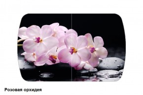 Стол Бостон 900*600 (опоры Брифинг) Стекло/фотопечать Розовая Орхидея в Урае - uray.ok-mebel.com | фото
