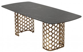 Стол CHIAVARI 220 KL-116 Черный мрамор матовый, итальянская керамика / бронзовый, ®DISAUR в Урае - uray.ok-mebel.com | фото 7
