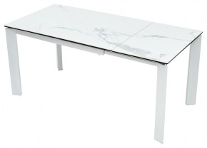Стол CORNER 120 HIGH GLOSS STATUARIO керамика, стекло/ белый каркас, ®DISAUR в Урае - uray.ok-mebel.com | фото 6