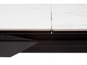 Стол CREMONA 140 HIGH GLOSS STATUARIO Белый мрамор глянцевый, керамика/ черный каркас, ®DISAUR в Урае - uray.ok-mebel.com | фото 5