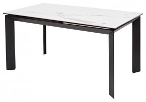 Стол CREMONA 140 HIGH GLOSS STATUARIO Белый мрамор глянцевый, керамика/ черный каркас, ®DISAUR в Урае - uray.ok-mebel.com | фото 7