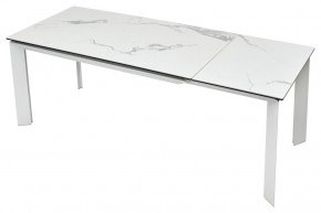 Стол CREMONA 140 MATTE STATUARIO Белый мрамор матовый, керамика/ белый каркас, ®DISAUR в Урае - uray.ok-mebel.com | фото 5