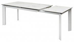 Стол CREMONA 140 MATTE STATUARIO Белый мрамор матовый, керамика/ белый каркас, ®DISAUR в Урае - uray.ok-mebel.com | фото 6