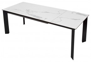 Стол CREMONA 140 MATTE STATUARIO Белый мрамор матовый, керамика/ черный каркас, ®DISAUR в Урае - uray.ok-mebel.com | фото 2