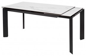Стол CREMONA 140 MATTE STATUARIO Белый мрамор матовый, керамика/ черный каркас, ®DISAUR в Урае - uray.ok-mebel.com | фото 6