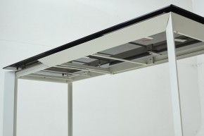Стол CREMONA 180 KL-188 Контрастный мрамор матовый, итальянская керамика/ белый каркас, ®DISAUR в Урае - uray.ok-mebel.com | фото 8