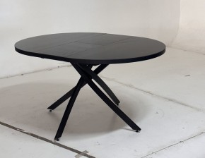 Стол ДАРИО D110 раскладной Черный, стекло/ Черный каркас М-City в Урае - uray.ok-mebel.com | фото 2