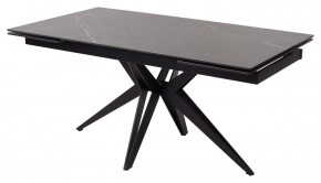 Стол FORIO 160 MATT BLACK MARBLE SOLID CERAMIC / BLACK, ®DISAUR в Урае - uray.ok-mebel.com | фото