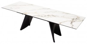 Стол IVAR 180 MARBLES KL-188 Контрастный мрамор, итальянская керамика, ®DISAUR в Урае - uray.ok-mebel.com | фото 5