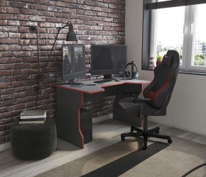 Стол компьютерный ВАРДИГ K1 120x82, антрацит/красный в Урае - uray.ok-mebel.com | фото 4