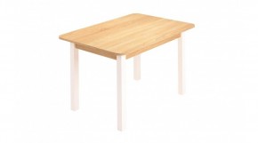 Стол ЛДСП (опоры белые) дуб сонома в Урае - uray.ok-mebel.com | фото