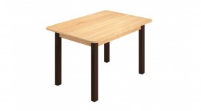 Стол ЛДСП (опоры черные) дуб сонома в Урае - uray.ok-mebel.com | фото