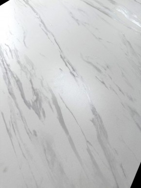 Стол MATERA 160 MARBLES KL-99 Белый мрамор матовый, итальянская керамика/ черный каркас, ®DISAUR в Урае - uray.ok-mebel.com | фото 3
