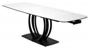 Стол MATERA 160 MARBLES KL-99 Белый мрамор матовый, итальянская керамика/ черный каркас, ®DISAUR в Урае - uray.ok-mebel.com | фото 8