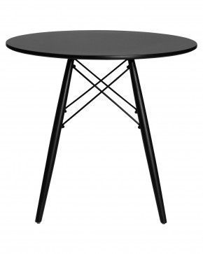 Стол обеденный DOBRIN CHELSEA`80 BLACK, столешница черная, основание черное в Урае - uray.ok-mebel.com | фото 2