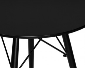 Стол обеденный DOBRIN CHELSEA`80 BLACK, столешница черная, основание черное в Урае - uray.ok-mebel.com | фото 5