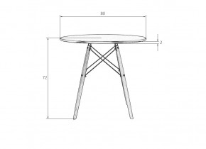 Стол обеденный DOBRIN CHELSEA`80 BLACK, столешница черная, основание черное в Урае - uray.ok-mebel.com | фото 6