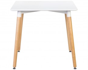 Стол обеденный DOBRIN SERRA, ножки светлый бук, столешница белая в Урае - uray.ok-mebel.com | фото 2