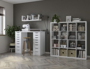 Стол письменный Ингар 2/88 140x106x55, дуб беленый/белый в Урае - uray.ok-mebel.com | фото 4