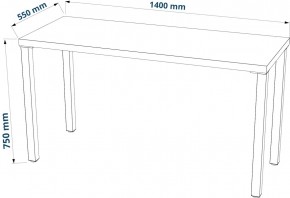 Стол письменный Ингар 2/ТТ 140x75x55, дуб беленый/белый в Урае - uray.ok-mebel.com | фото 3