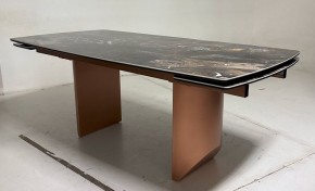 Стол ПУАНТО 200 TITANIUM LAWA NERO, керамика / МЕДЬ каркас М-City в Урае - uray.ok-mebel.com | фото 3