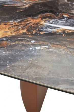 Стол ПУАНТО 200 TITANIUM LAWA NERO, керамика / МЕДЬ каркас М-City в Урае - uray.ok-mebel.com | фото 7