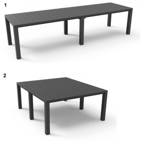 Стол раскладной Джули (Julie Double table 2 configurations) Графит в Урае - uray.ok-mebel.com | фото 1