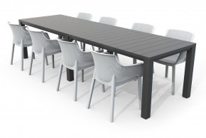 Стол раскладной Джули (Julie Double table 2 configurations) Графит в Урае - uray.ok-mebel.com | фото 7