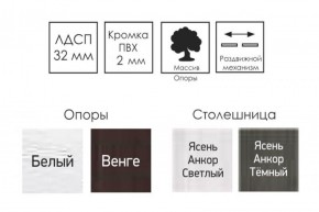 Стол раскладной Ялта-2 (опоры массив резной) в Урае - uray.ok-mebel.com | фото 4