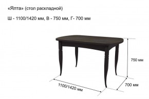 Стол раскладной Ялта (опоры массив резной) в Урае - uray.ok-mebel.com | фото 7