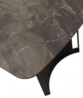 Стол RASMUS 160 KL-80 Серый мрамор, итальянская керамика / черный каркас, ®DISAUR в Урае - uray.ok-mebel.com | фото 9