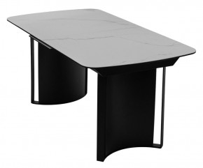 Стол RASMUS 160 TL-45 Белый мрамор, испанская керамика / черный каркас, ®DISAUR в Урае - uray.ok-mebel.com | фото 3