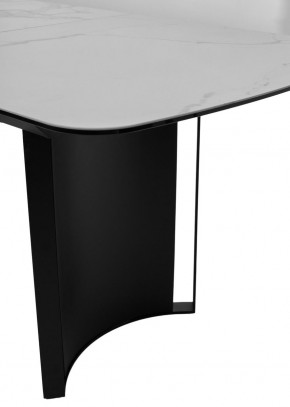 Стол RASMUS 160 TL-45 Белый мрамор, испанская керамика / черный каркас, ®DISAUR в Урае - uray.ok-mebel.com | фото 7